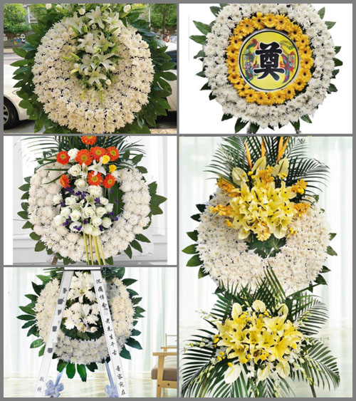 四川成都双流区黄水镇桃荚社区花圈速递